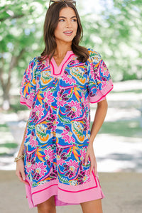 For Now And Then Blue Floral Dress