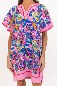 For Now And Then Blue Floral Dress