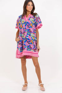 For Now And Then Blue Floral Dress