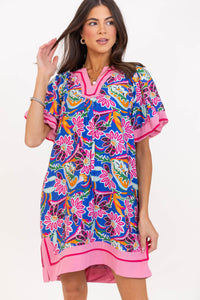 For Now And Then Blue Floral Dress