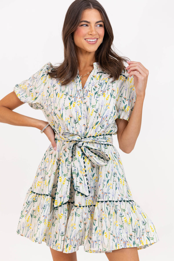 At Long Last Yellow Floral Dress
