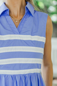 Open Air Blue Striped Dress