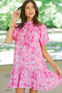 For The Record Pink Floral Dress