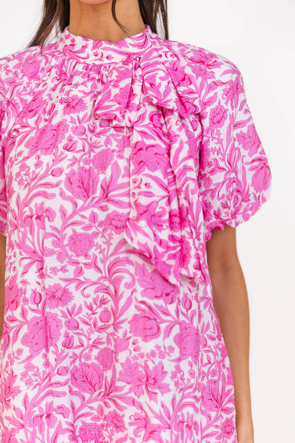 For The Record Pink Floral Dress