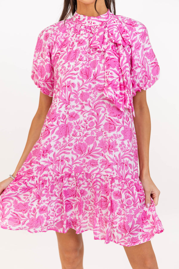 For The Record Pink Floral Dress