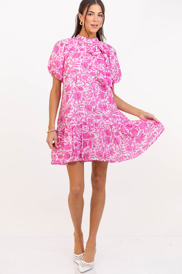 For The Record Pink Floral Dress