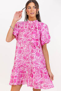 For The Record Pink Floral Dress