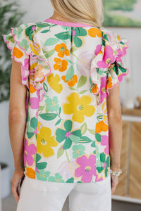 NURSING COLLECTION: Dance In The Wind Pink Floral Blouse