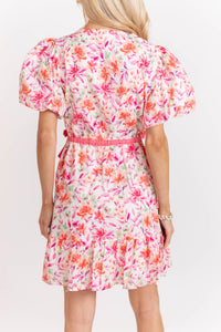 For A Change Pink Floral Dress