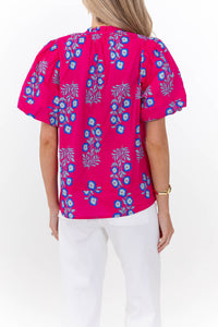 From The Outside Looking In Fuchsia Floral Blouse