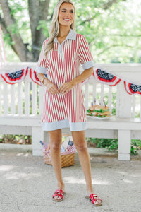 Make Your Day Red Striped Dress