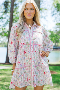 On Your Way Red Medallion Dress