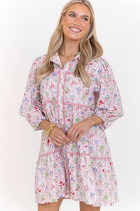 On Your Way Red Medallion Dress