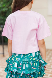 Girls: The Alyson Pink Bow Tee