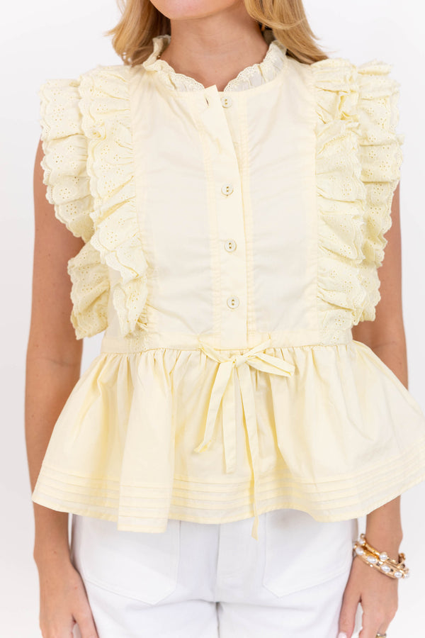 In Clear View Yellow Blouse