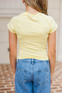 Girls: Never Slowing Down Yellow Top