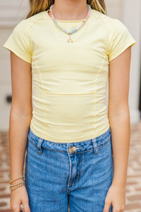 Girls: Never Slowing Down Yellow Top