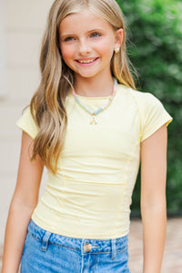 Girls: Never Slowing Down Yellow Top