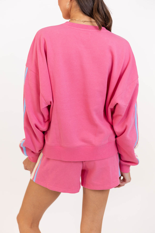 The Weekend Pink Striped Sweatshirt