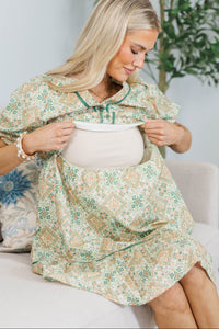 NURSING COLLECTION: The Traveler Peach Medallion Dress
