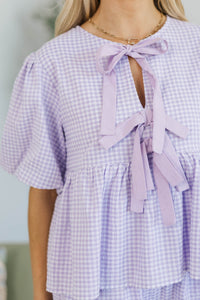 NURSING COLLECTION: Wherever You Go Purple Gingham Set