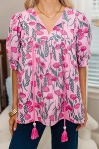 NURSING COLLECTION: By The Hour Pink Floral Blouse