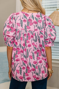 NURSING COLLECTION: By The Hour Pink Floral Blouse