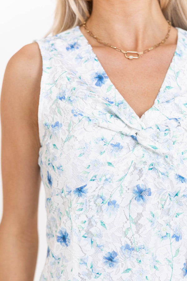 At The Heart Of It All Blue Lace Dress