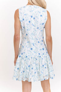 At The Heart Of It All Blue Lace Dress