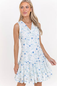 At The Heart Of It All Blue Lace Dress