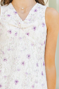 Girls: At The Heart Of It All Lavender Lace Dress
