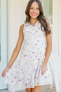 Girls: At The Heart Of It All Lavender Lace Dress