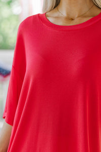 Memories In The Making Red Ribbed Set