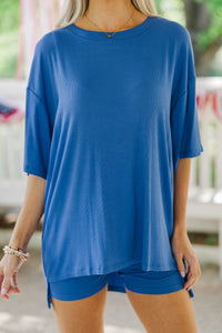 Memories In The Making Royal Blue Ribbed Set