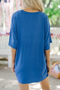 Memories In The Making Royal Blue Ribbed Set