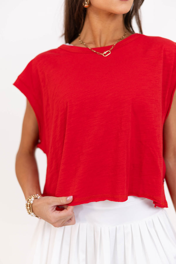 Easy Go-To Red Tee