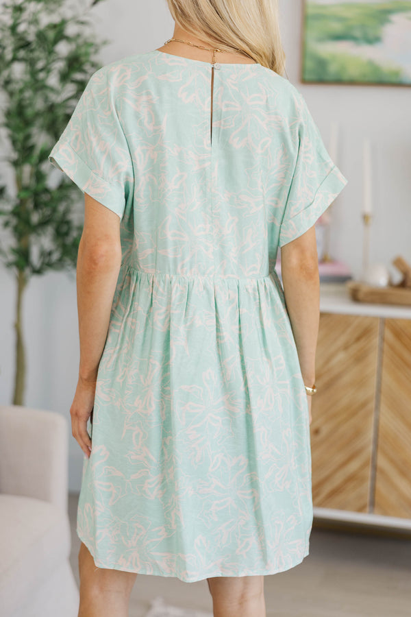 NURSING COLLECTION: Full Of Joy Mint Floral Dress
