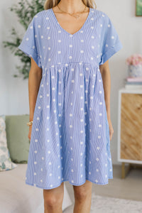 NURSING COLLECTION: Full Of Joy Dress Navy Striped Cotton Dress