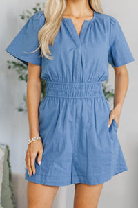 NURSING COLLECTION: Moment By Moment Blue Romper