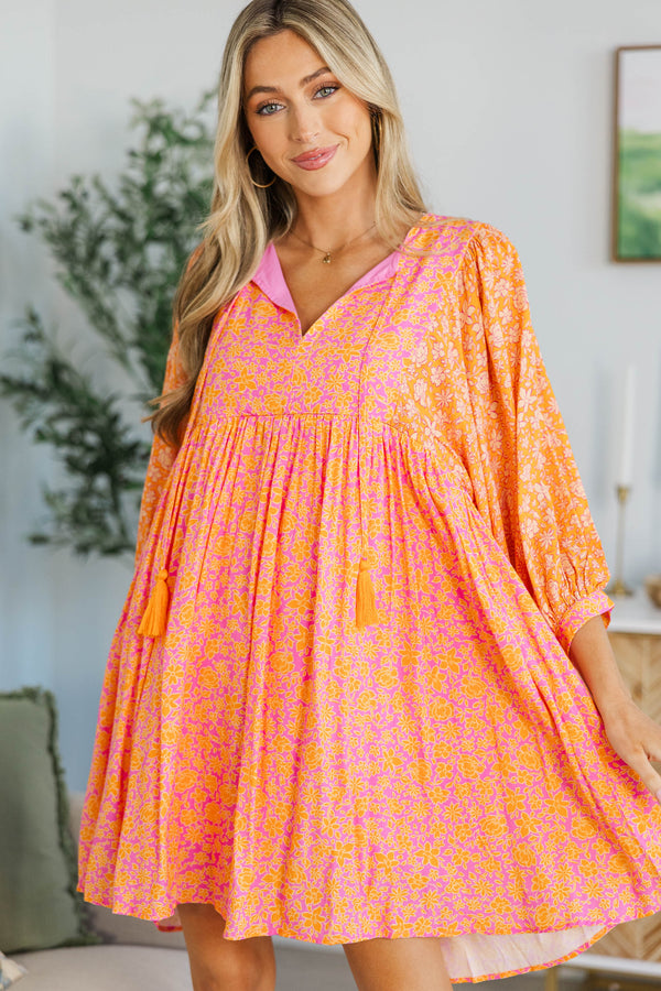 NURSING COLLECTION: Through The Years Orange Ditsy Floral Babydoll Dress, Large - The Mint Julep Boutique NURSING COLLECTION: Through The Years Orange Ditsy Floral Babydoll Dress, Large - The Mint Julep Boutique