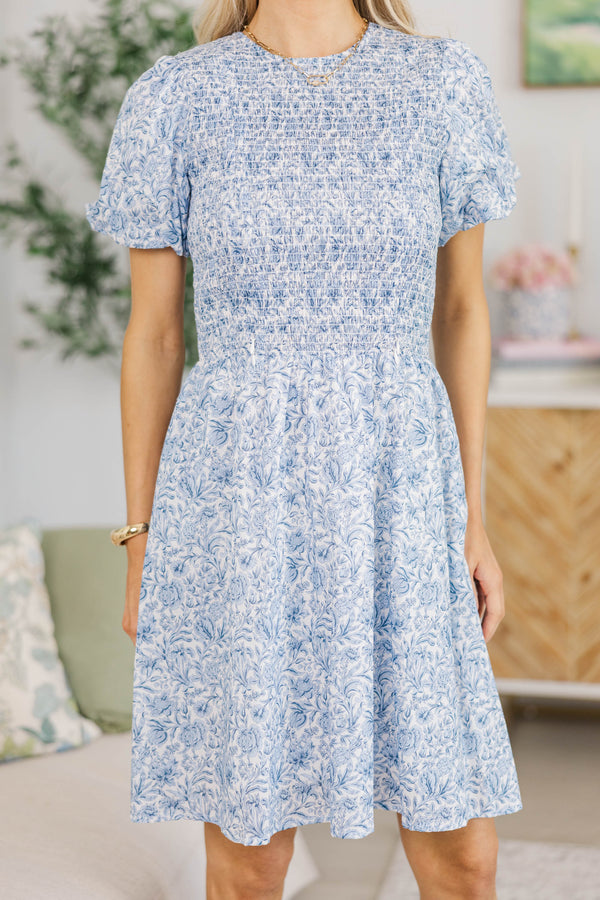 NURSING COLLECTION: All Good Here Blue Floral Dress