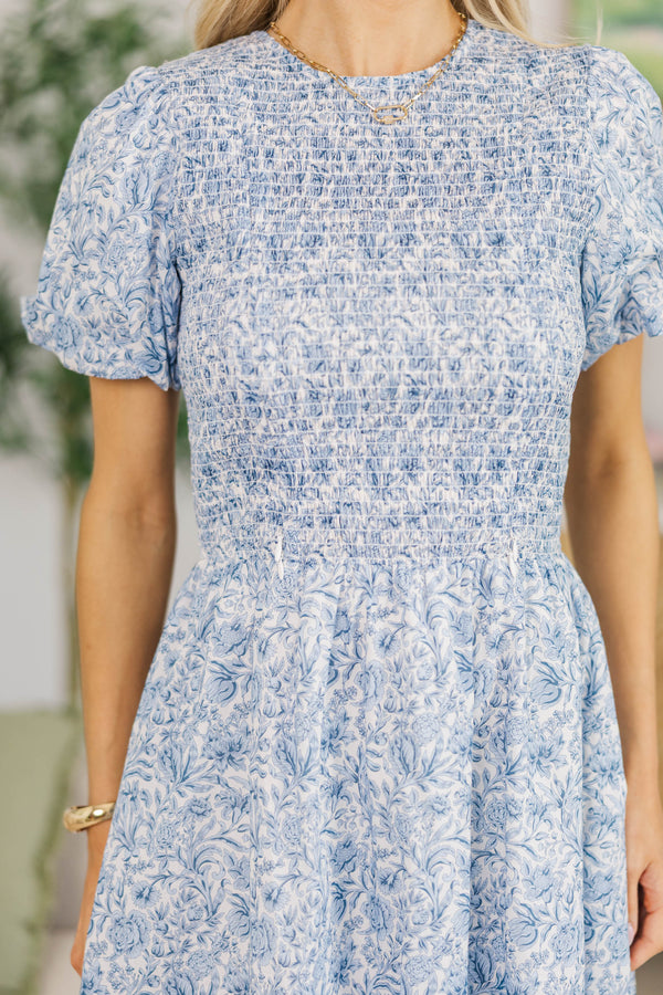 NURSING COLLECTION: All Good Here Blue Floral Dress