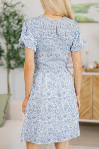 NURSING COLLECTION: All Good Here Blue Floral Dress