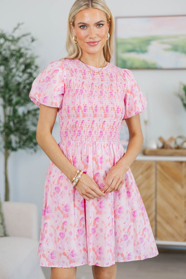 NURSING COLLECTION: All Good Here Pink Watercolor Dress