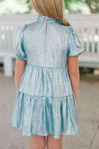 Girls: The Addison Mint Shimmer Dress