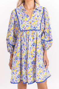 Gracefully Yours Blue Watercolor Dress