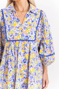 Gracefully Yours Blue Watercolor Dress
