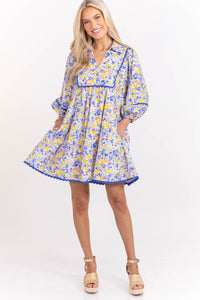 Gracefully Yours Blue Watercolor Dress