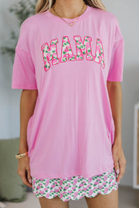 NURSING COLLECTION: Mama Pink Hydrangea Top