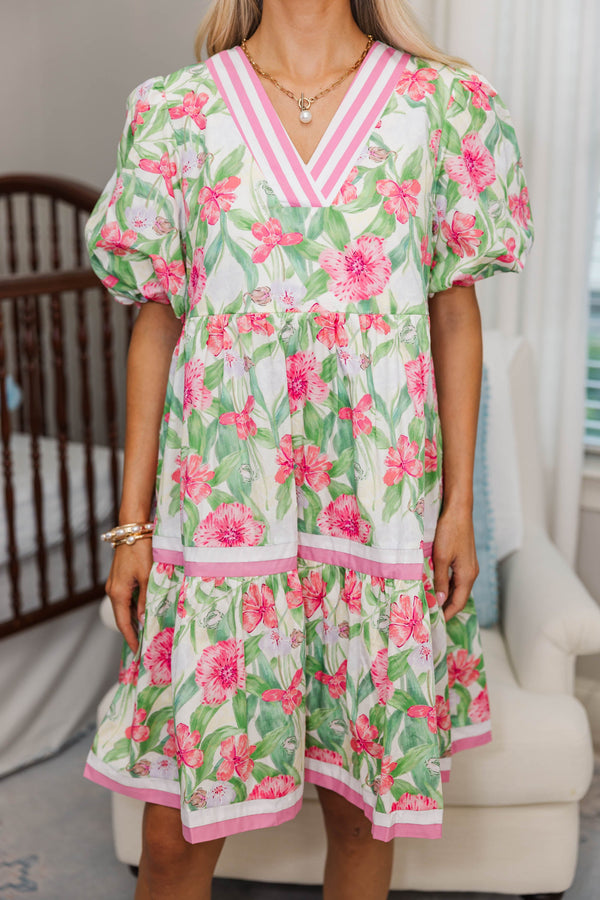 NURSING COLLECTION: For A While Pink Floral Dress